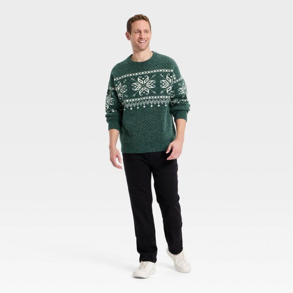 Men's Fair Isle Sweater - Goodfellow & Co Green L - Picture 3 of 3